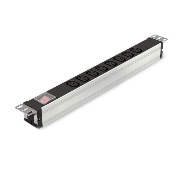 SDZ19-8IEC-S-1x10-IEC Блок розеток горизонтальный для 19" шкафов