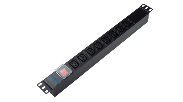 SDF19-8IEC-S-1x10-IEC Блок розеток для 19" шкафов, горизонтальный