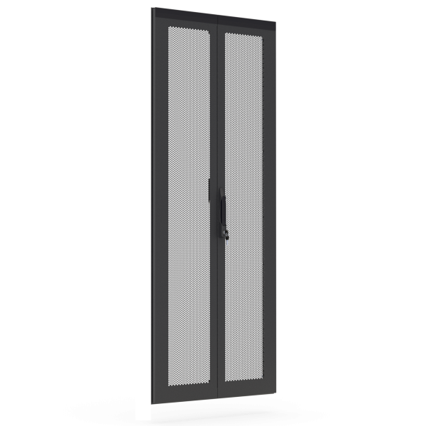 Перфорированная распашная дверь для шкафа NX IT 1600х600 (ВхШ), IP20, RAL9005