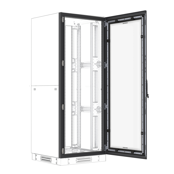 Комплект обзорной двери с несущим профилем каркаса для шкафа NX IT 1600х600 (ВхШ), IP65, RAL9005